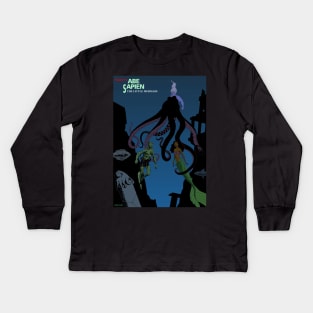 Hellboy's Abe Sapien meets Ariel, The Little Mermaid Kids Long Sleeve T-Shirt